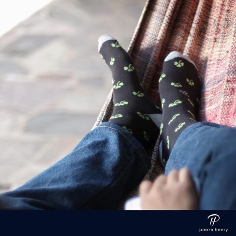 Pierre Henry Over the Calf Socks for Men (3 pairs) | Cotton made over the calf dress socks | Long comfort socks in Kuwait