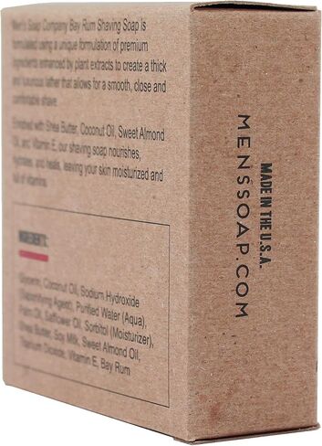 Men's Soap Company Lavender Shaving Soap Made with all Natural Ingredients Creates Rich Lather for a Smooth Shave, Includes Shea Butter and Coconut Oil to Protect and Moisturize your Skin, 4 oz. in Saudi Arabia