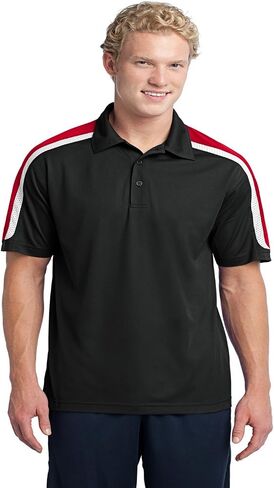 SPORT-TEK Men's Tricolor Shoulder Micropique Sport in Kuwait
