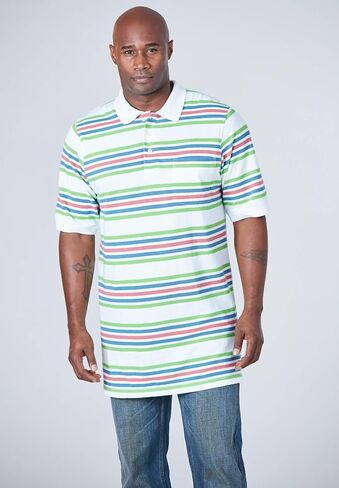 Liberty Blues Men's Big & Tall ™ Longer-Length Piqué Polo, Solids & Stripes in Saudi Arabia