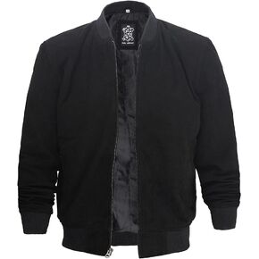 Fjackets Real Suede Leather Bomber Jackets For Men - Baseball Leather Jacket Men in Kuwait