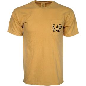 Mega Greek Kappa Alpha Theta Dad Comfort Color Pocket T-Shirt in Kuwait