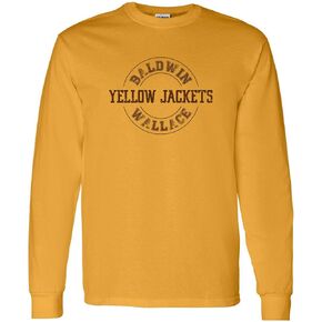 CreateMyTee | Baldwin Wallace Yellow Jackets Long Sleeve T-Shirt | in Kuwait