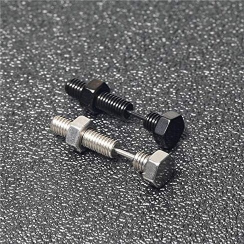 Punk Titanium Steel Screw Nail Stud Earrings for Women Men Streetwear Jewelry, Egirl Eboy Rock Party Jewelry in Saudi Arabia