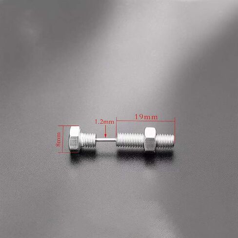 Punk Titanium Steel Screw Nail Stud Earrings for Women Men Streetwear Jewelry, Egirl Eboy Rock Party Jewelry in Saudi Arabia