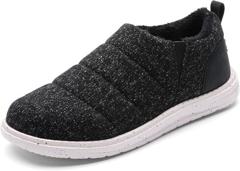 Bruno Marc Men's Warm Slippers Comfortable Faux Fur-Lined Slip-on Loafers Non-Slip Indoor Outdoor Casual Shoes in Saudi Arabia