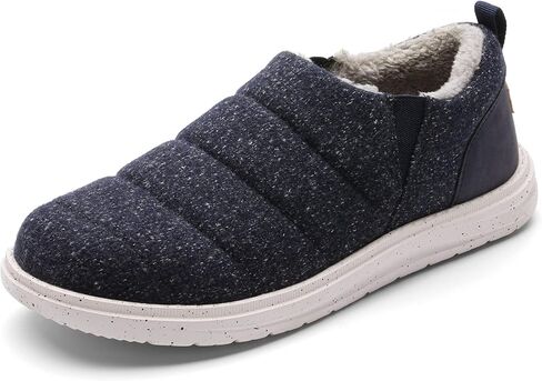 Bruno Marc Men's Warm Slippers Comfortable Faux Fur-Lined Slip-on Loafers Non-Slip Indoor Outdoor Casual Shoes in Saudi Arabia