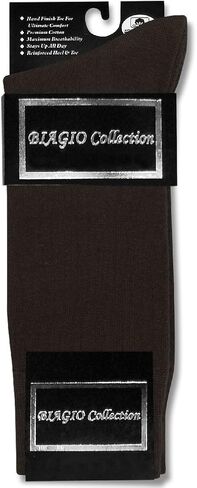 Pair of Biagio Solid BROWN Color Men's COTTON Dress SOCKS in Saudi Arabia