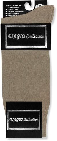 Pair of Biagio Solid BROWN Color Men's COTTON Dress SOCKS in Kuwait