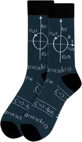 Men's Hipster Math Mathematics Equations Novelty Dress & Trouser Crew Socks in Saudi Arabia