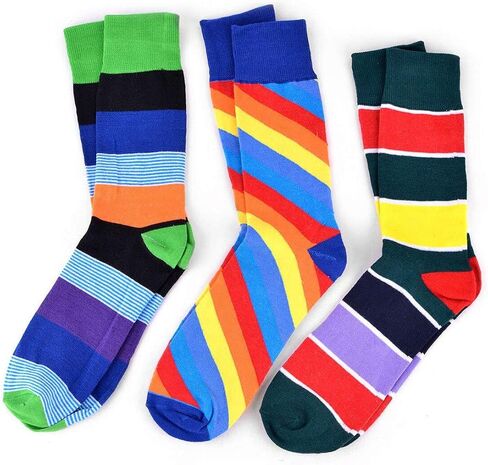 Men's Dress Socks - Patterned Socks - Fun Crew Socks + Argyle, Colorful, Funky Socks. in Kuwait