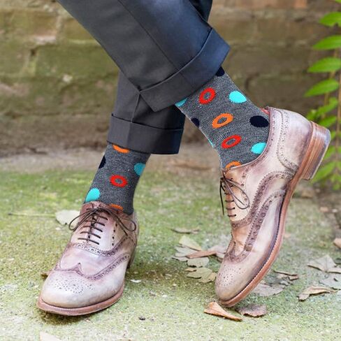 Men's Dress Socks - Patterned Socks - Fun Crew Socks + Argyle, Colorful, Funky Socks. in Kuwait