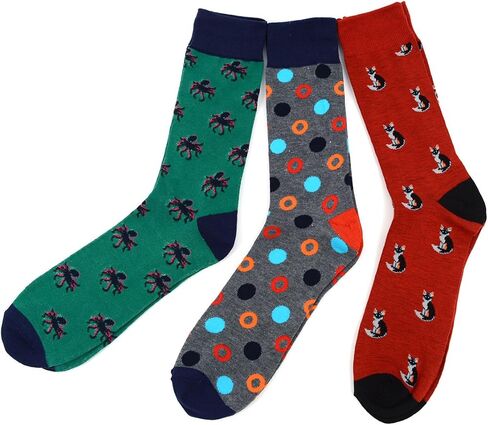 Men's Dress Socks - Patterned Socks - Fun Crew Socks + Argyle, Colorful, Funky Socks. in Kuwait