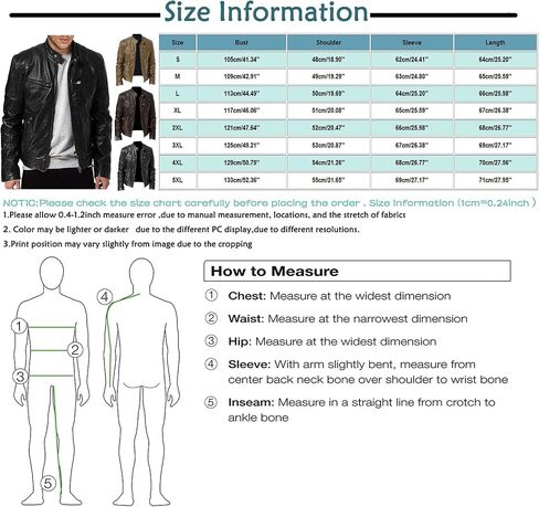 WENKOMG1 Men Faux Leather Jacket, Fall/Winter Thickening Coat Long Sleeve Zip Up Outwear Sports Basic Parka with Pocket in Saudi Arabia