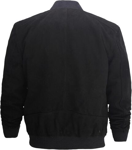 Fjackets Real Suede Leather Bomber Jackets For Men - Baseball Leather Jacket Men in Kuwait