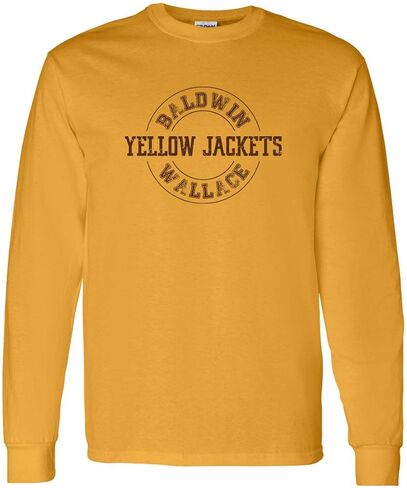 CreateMyTee | Baldwin Wallace Yellow Jackets Long Sleeve T-Shirt | in Kuwait