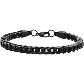 Edforce Stainless Steel Men's 6mm Franco Chain Bracelet 8"