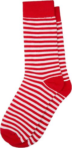 Jacob Alexander Men's Christmas Candy Cane Red White Stripe Socks in Saudi Arabia