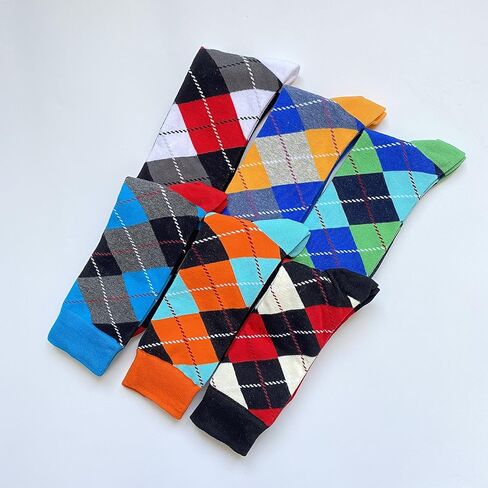 Men's Fun Set Dress Socks-Colorful Funny Novelty Cotton Funky Crew Socks Pack,Art Socks in Saudi Arabia