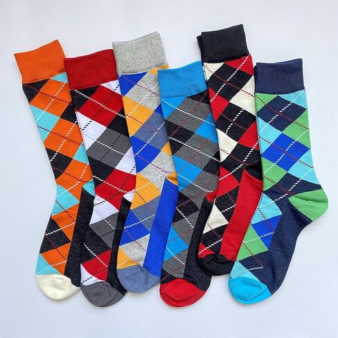 Men's Fun Set Dress Socks-Colorful Funny Novelty Cotton Funky Crew Socks Pack,Art Socks in Saudi Arabia