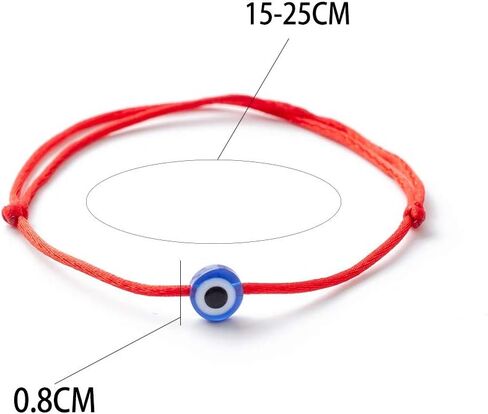kelistom 8 Pieces Evil Eye Red Kabbalah String Bracelets for Women Men Boys Girls Protection Amulet Storage Gift Bag with Long Tassels in Kuwait
