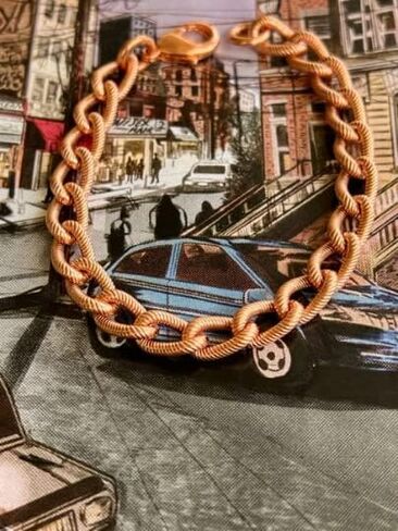 9 Inch Solid Copper Link Bracelet CB861GG - 5/16 of an inch wide. in Saudi Arabia