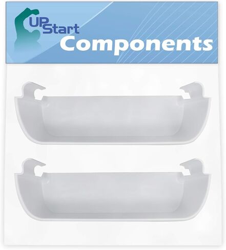 2-Pack 240323001 Refrigerator Door Bin Replacement for Frigidaire FFHS2611PF0 Refrigerator - Compatible with 240323001 White Door Bin - UpStart Components Brand in Saudi Arabia