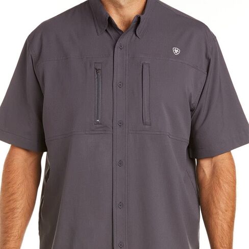 ARIAT Men's MNS Venttek CLSSC SS SHRT Charcoal, XX-Large in Kuwait