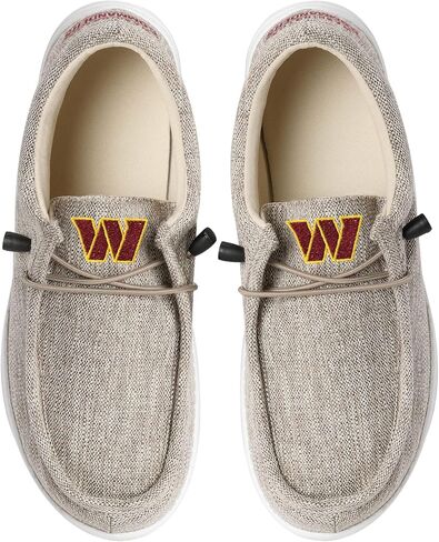 FOCO Men's NFL Team Logo Cotton Knit Moccasin Slippers in Saudi Arabia