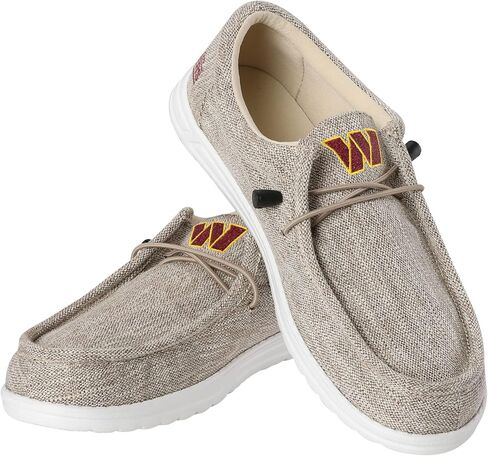 FOCO Men's NFL Team Logo Cotton Knit Moccasin Slippers in Saudi Arabia