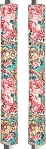 OUGAR8 Microwave Door Handle Covers Handmade Decor Protector for Ovens, Dishwashers.Keep Your Kitchen Appliance Clean from Smudges, Food Stains (Retro Rose, 6" 3.5") in Saudi Arabia