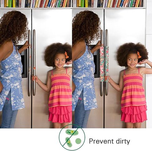 OUGAR8 Microwave Door Handle Covers Handmade Decor Protector for Ovens, Dishwashers.Keep Your Kitchen Appliance Clean from Smudges, Food Stains (Retro Rose, 6" 3.5") in Saudi Arabia