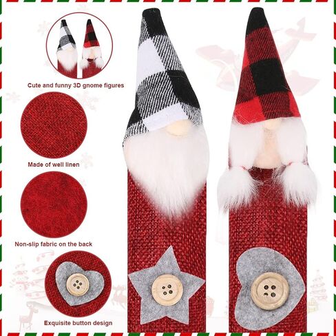 مجموعة أغطية مقابض أبواب الثلاجة من Brynnl 6 قطع، مجموعة أغطية مقابض أجهزة المطبخ جنوم، أجهزة المطبخ لديكورات عيد الميلاد، واقي باب القماش للثلاجة والفرن in Kuwait