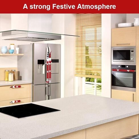 مجموعة أغطية مقابض أبواب الثلاجة من Brynnl 6 قطع، مجموعة أغطية مقابض أجهزة المطبخ جنوم، أجهزة المطبخ لديكورات عيد الميلاد، واقي باب القماش للثلاجة والفرن in Kuwait