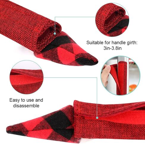 مجموعة أغطية مقابض أبواب الثلاجة من Brynnl 6 قطع، مجموعة أغطية مقابض أجهزة المطبخ جنوم، أجهزة المطبخ لديكورات عيد الميلاد، واقي باب القماش للثلاجة والفرن in Kuwait