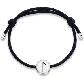 سوار YWQBZ Norse Viking Jewelry Bind Runes سوار Elder Futhark Rune Viking Norse تميمة بيوتر مضفر (Lagus) in Kuwait