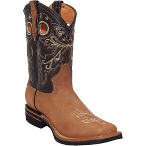 Men's Genuine Leather Western Boot Square Toe Rodeo Cowboy Boot in Kuwait