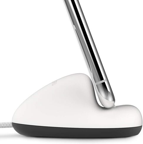 Sinjimoru iPhone Dock Including Cable for iPhone. Convenient and Sturdy Silicone Docking Station in Modern Design for Office and Home. Sync Stand Flat for iPhones Black in Saudi Arabia
