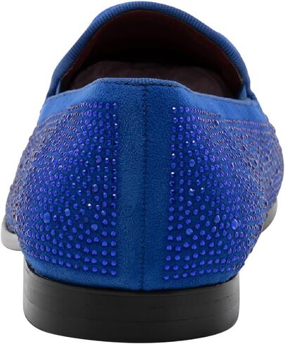 JUMP New York Men's Lavish Slip-on Loafer | All-Over Pyramid & Rhinestone Jewel Ornaments | Formal Smoking Slipper in Saudi Arabia