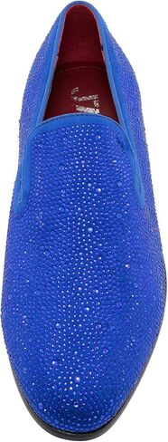 JUMP New York Men's Lavish Slip-on Loafer | All-Over Pyramid & Rhinestone Jewel Ornaments | Formal Smoking Slipper in Saudi Arabia