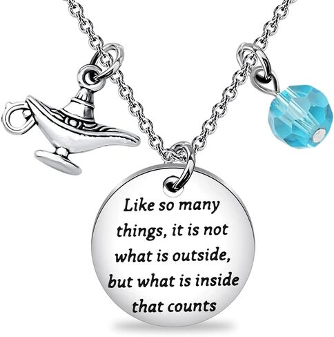UJIMS Movie Inspired Gifts Princess Quote Bracelet Magic Charm Lamp Jewelry in Saudi Arabia