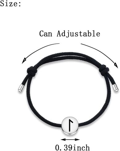 سوار YWQBZ Norse Viking Jewelry Bind Runes سوار Elder Futhark Rune Viking Norse تميمة بيوتر مضفر (Lagus) in Kuwait