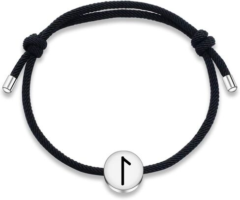 سوار YWQBZ Norse Viking Jewelry Bind Runes سوار Elder Futhark Rune Viking Norse تميمة بيوتر مضفر (Lagus) in Kuwait