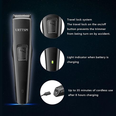 URTTSPI Cordless, Rechargeable ,Electric Beard Mustache Hair Precision Trimmer Coded Guide Comb for Men in Saudi Arabia