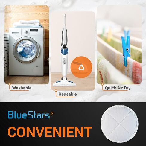 4 Packs Deep Clean Spinwave Mop Pad for Bissell 2124 2039A Hard Floor Mop Cleaners (2 Soft + 2 Scrubby) by Blue Stars - Washable and Reusable Mop Pads in Saudi Arabia