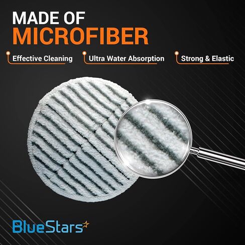 4 Packs Deep Clean Spinwave Mop Pad for Bissell 2124 2039A Hard Floor Mop Cleaners (2 Soft + 2 Scrubby) by Blue Stars - Washable and Reusable Mop Pads in Saudi Arabia