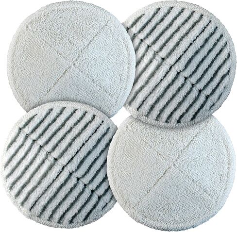 4 Packs Deep Clean Spinwave Mop Pad for Bissell 2124 2039A Hard Floor Mop Cleaners (2 Soft + 2 Scrubby) by Blue Stars - Washable and Reusable Mop Pads in Saudi Arabia
