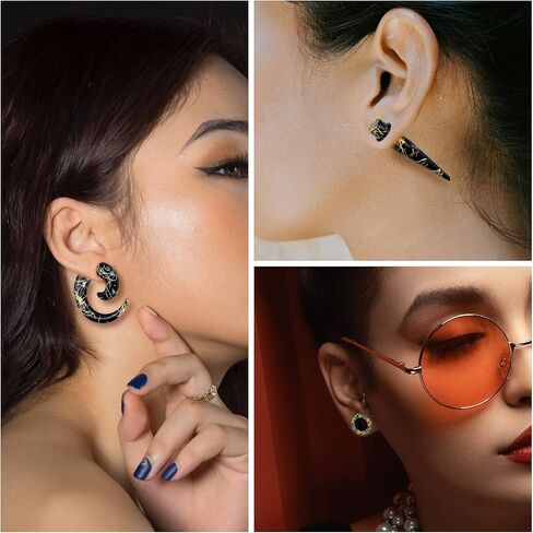 Qmcandy Acrylic Ear Stretching Kit Tapers Tunnels Spiral Expander Set 6pcs Ear Piercing Starter Gauges 8g-1/2 inch in Kuwait