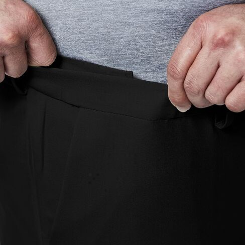 Haggar mens Big & Tall Premium Comfort Classic Fit Flat Front Dress Pants, Black, 60W x 30L US in Saudi Arabia