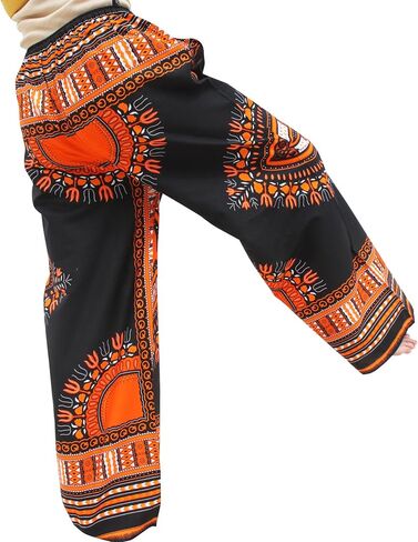 RaanPahMuang Baggy Straight Leg Carnival Dashiki Print Unisex Pants Africa Print in Saudi Arabia